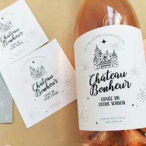 « Futur tonton » Étiquette Vin Annonce Grossesse