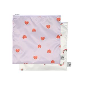 Pochettes à snack (2 pcs), Happy Rascals Cœur