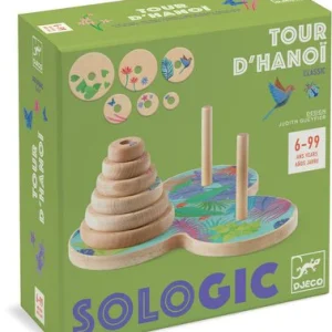 Casse-tête Tour d’Hanoï - Jeu traditionnel Sologic