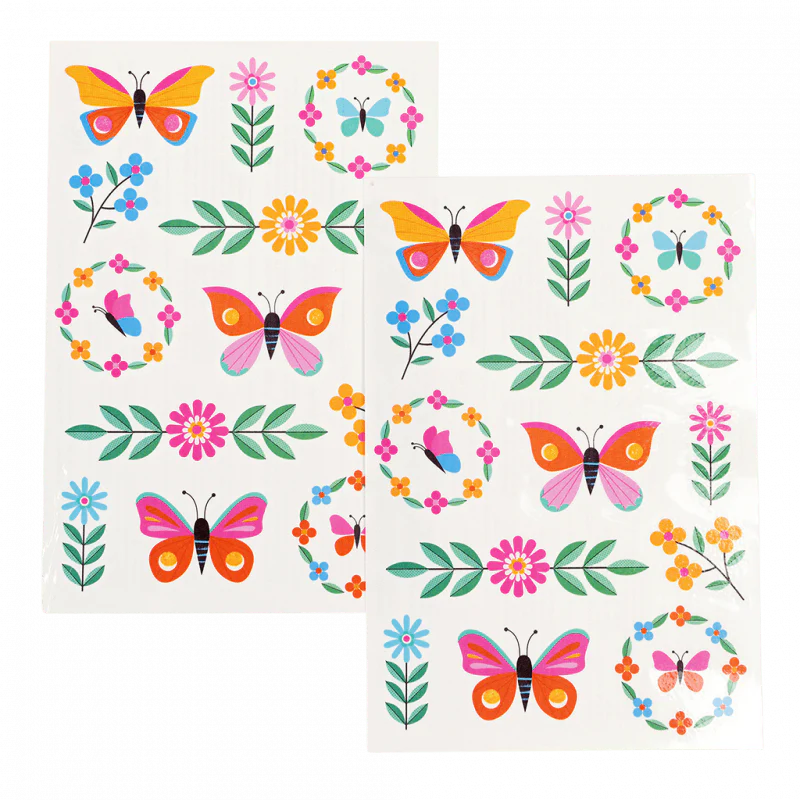 Tatouages temporaires enfants – papillons & fleurs 3+ – Image 2