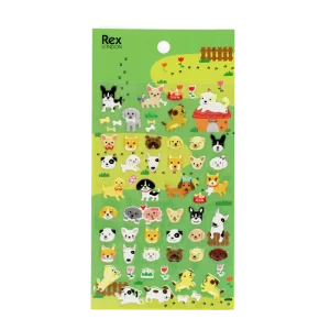 Autocollants gonflés 3D chiens - 55 pièces