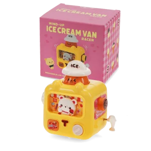 Jouet camion de glaces à remonter enfant kawaii jaune