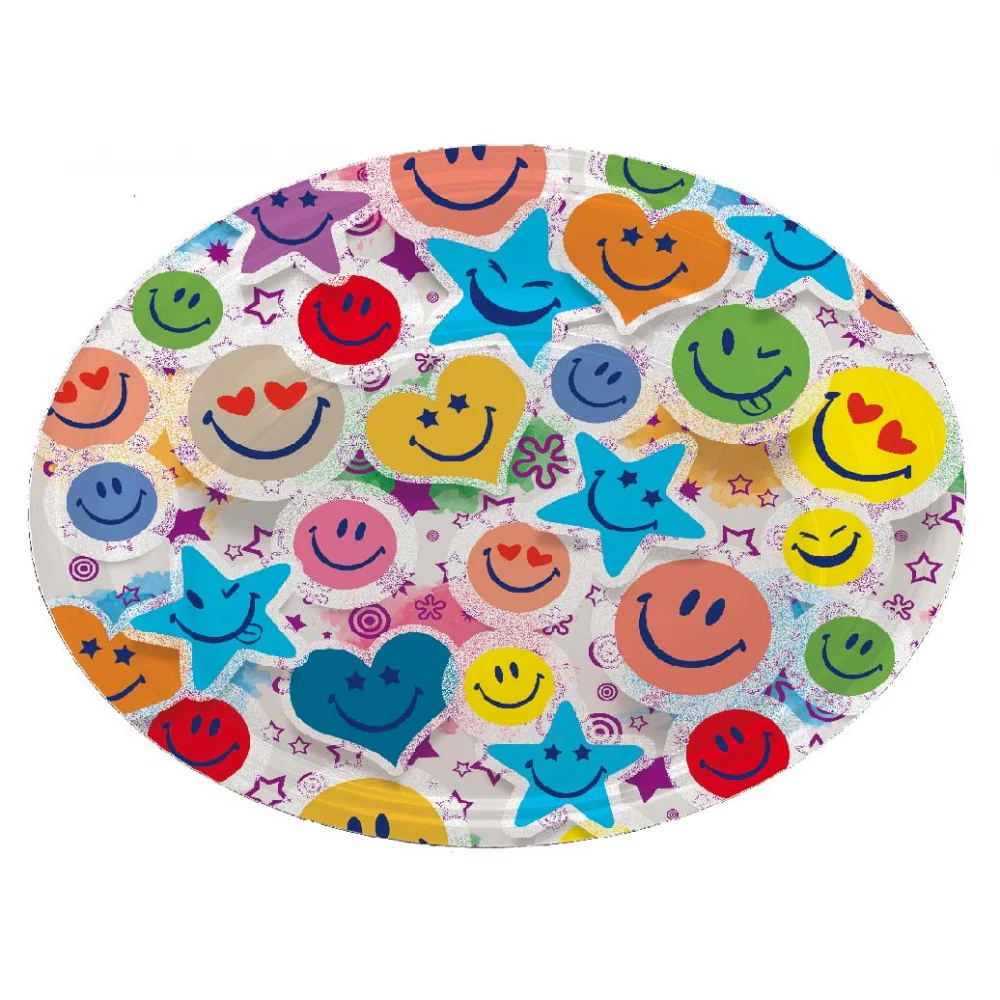 Assiettes en carton Smile x6 pour anniversaire