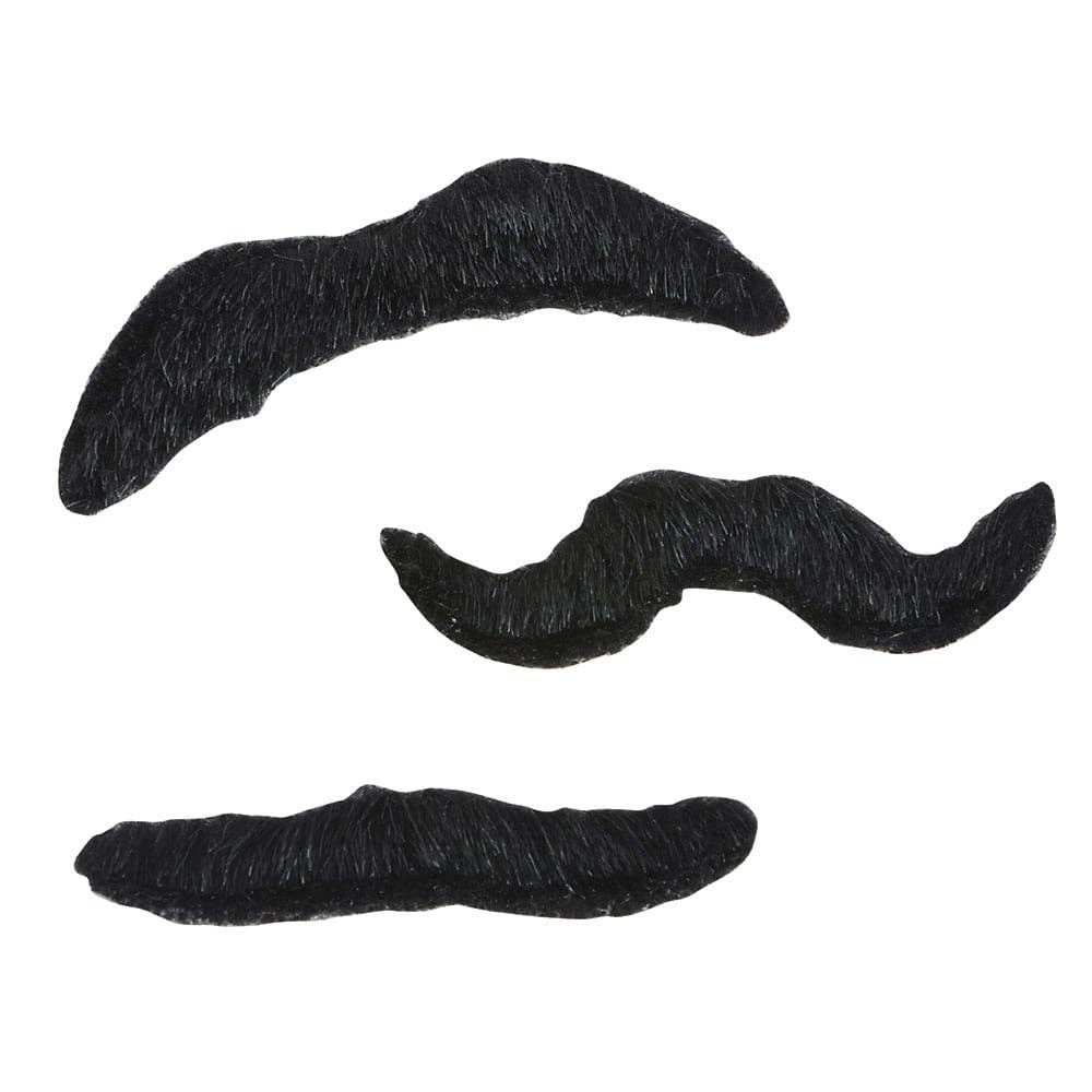 Moustaches factices x3 pour déguisement – Image 2