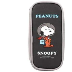 Trousse Snoopy noire grande capacité, poche en filet