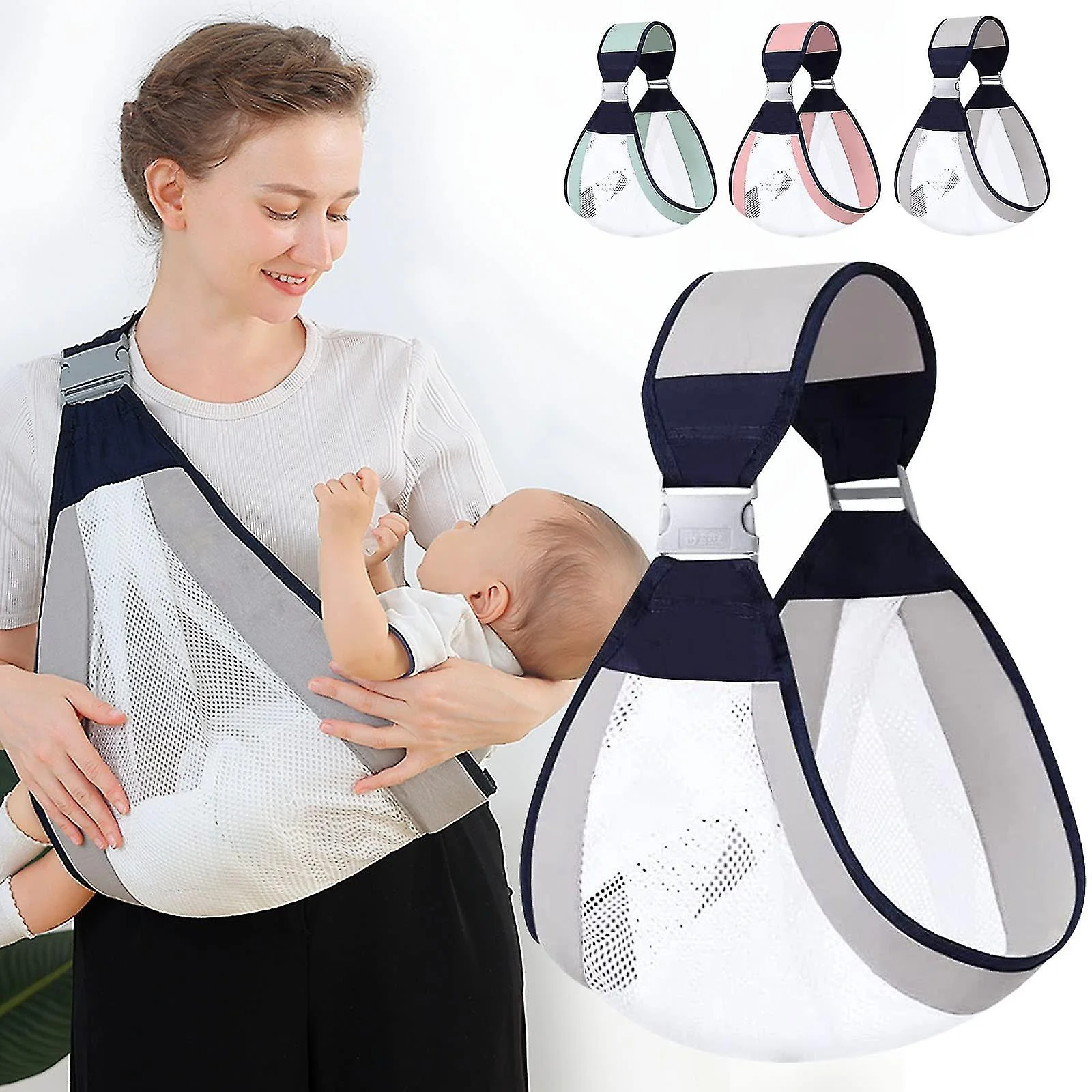 Echarpe de portage sans noeud | Bébézen™ Porte bébé – Image 3