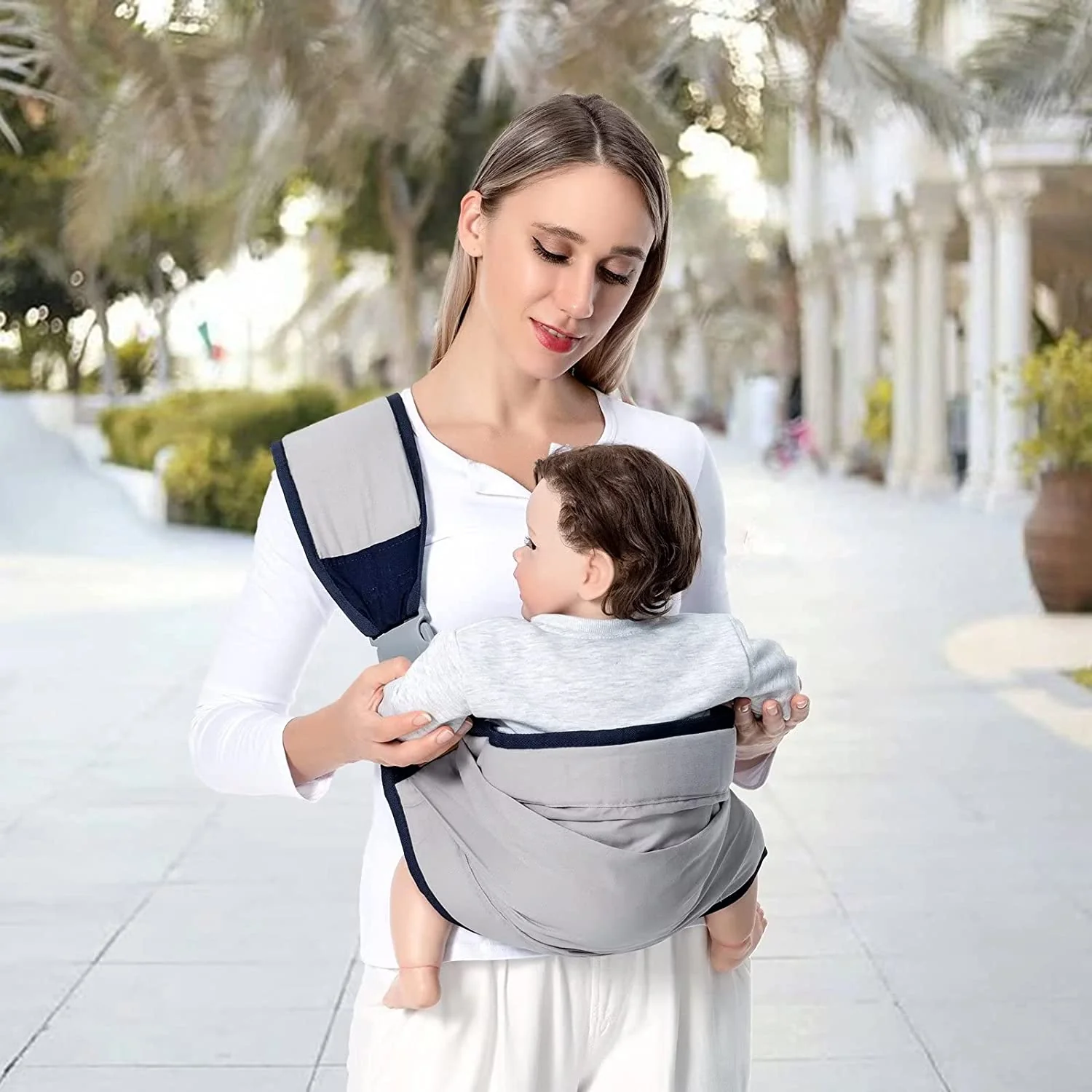 Echarpe de portage sans noeud | Bébézen™ Porte bébé – Image 5