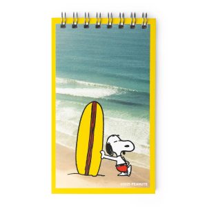 Bloc-notes Snoopy Surf vintage à spirale ligné