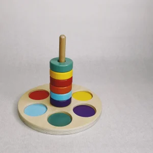 Jouet en Bois de Tri et d'Empilage 'Palette de Couleurs'