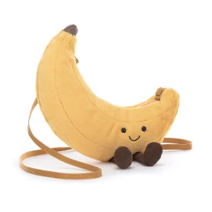 Sac banane en fourrure crème, sangle moutarde