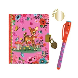 Journal intime enfant feutre invisible UV cadenas cœur Fiona