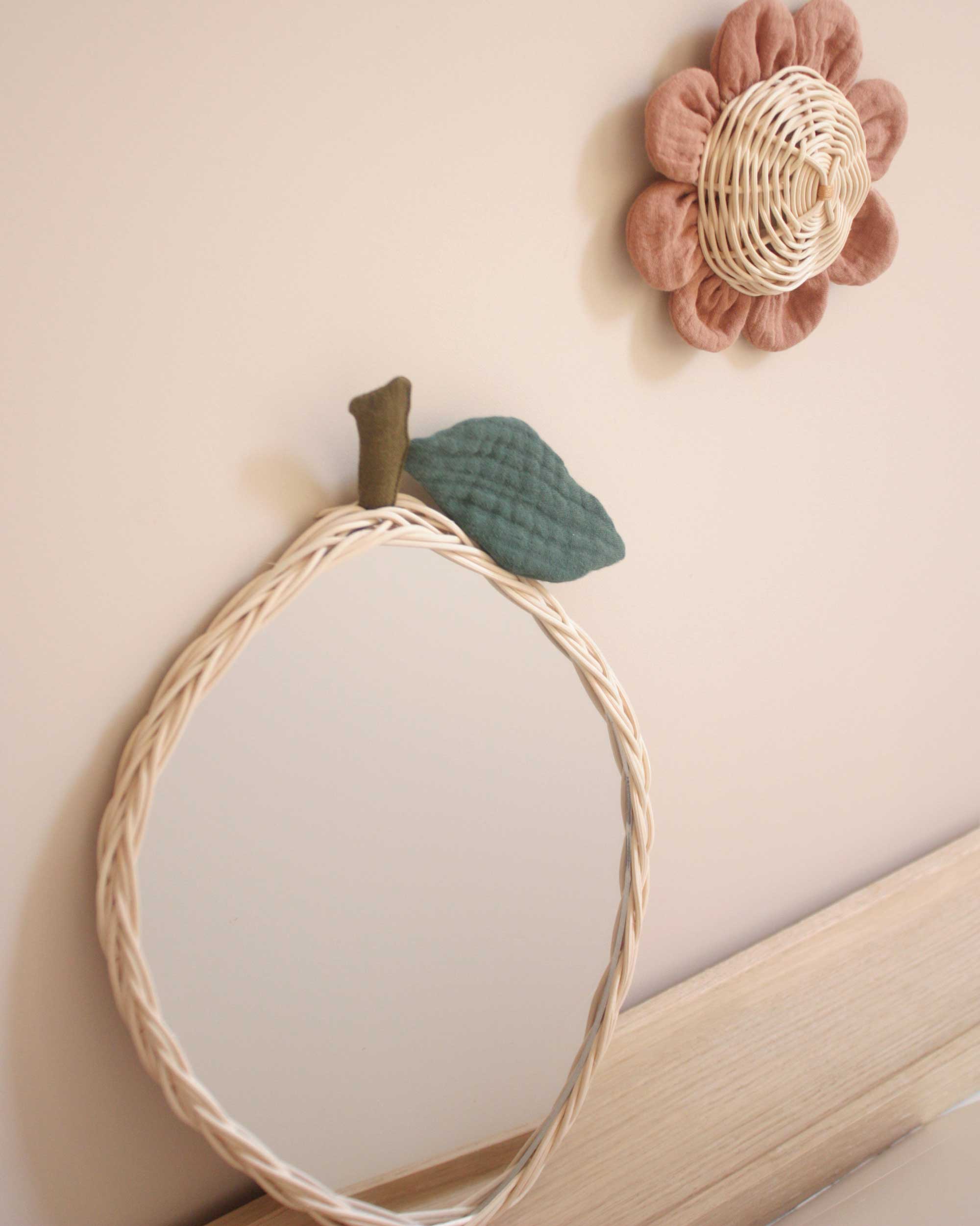 miroir rotin Citron – Image 2