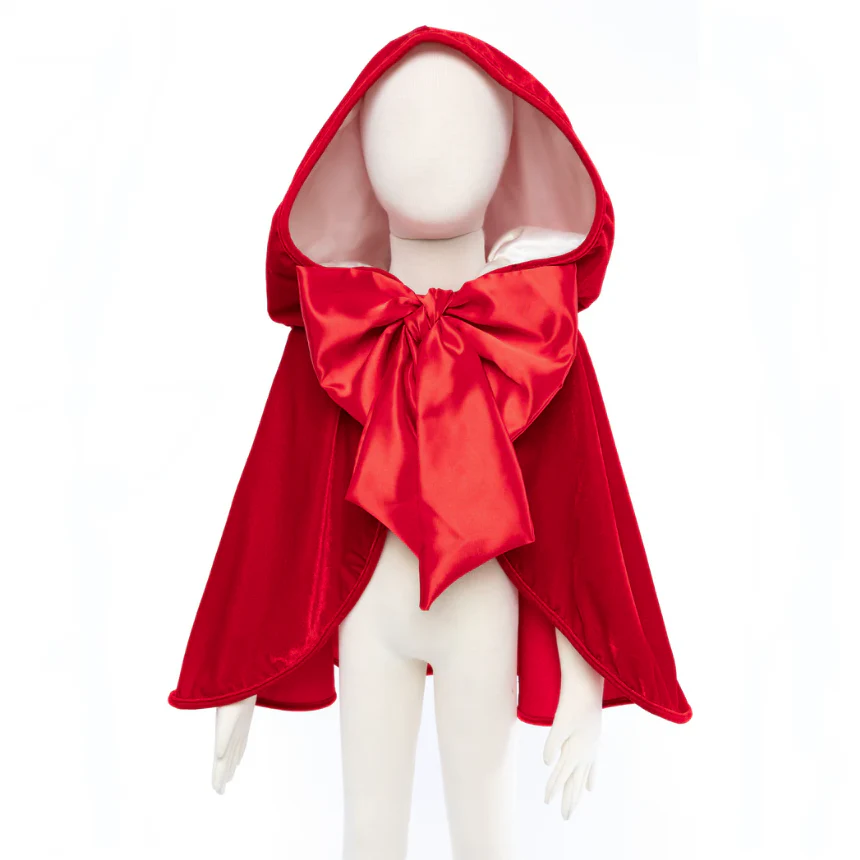 Cape Petit Chaperon Rouge enfant 4-6 ans velours satin