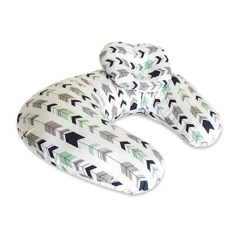 Coussin d'allaitement avec petit oreiller amovible - housse amovible 100% coton – Image 2
