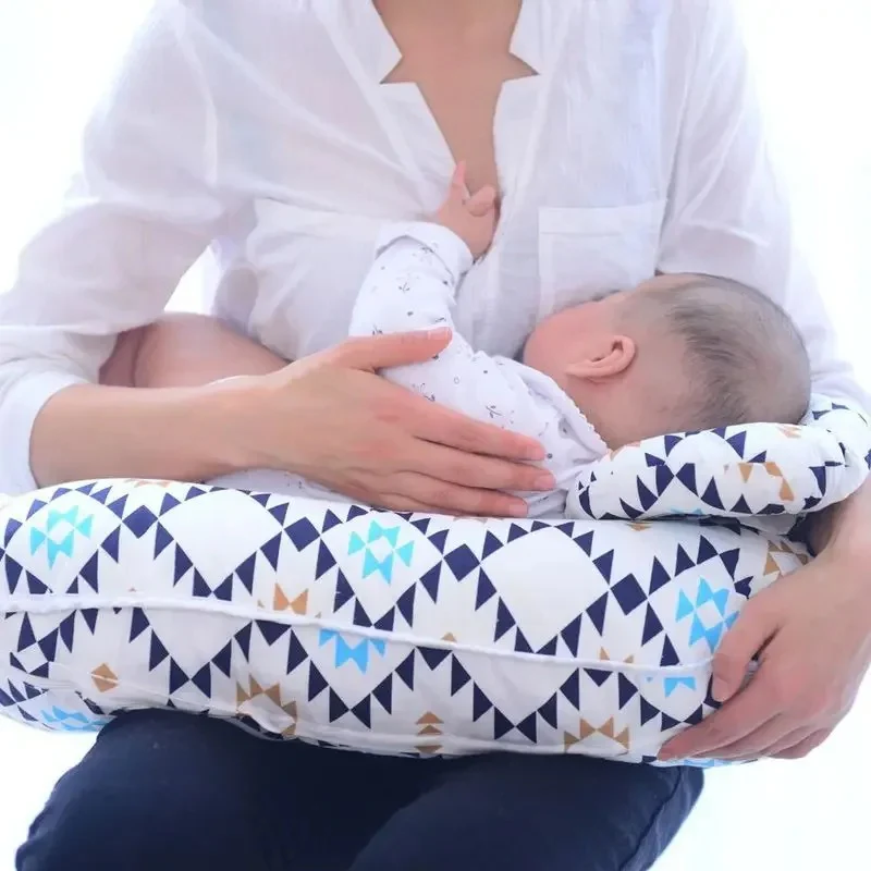 Coussin d'allaitement avec petit oreiller amovible - housse amovible 100% coton