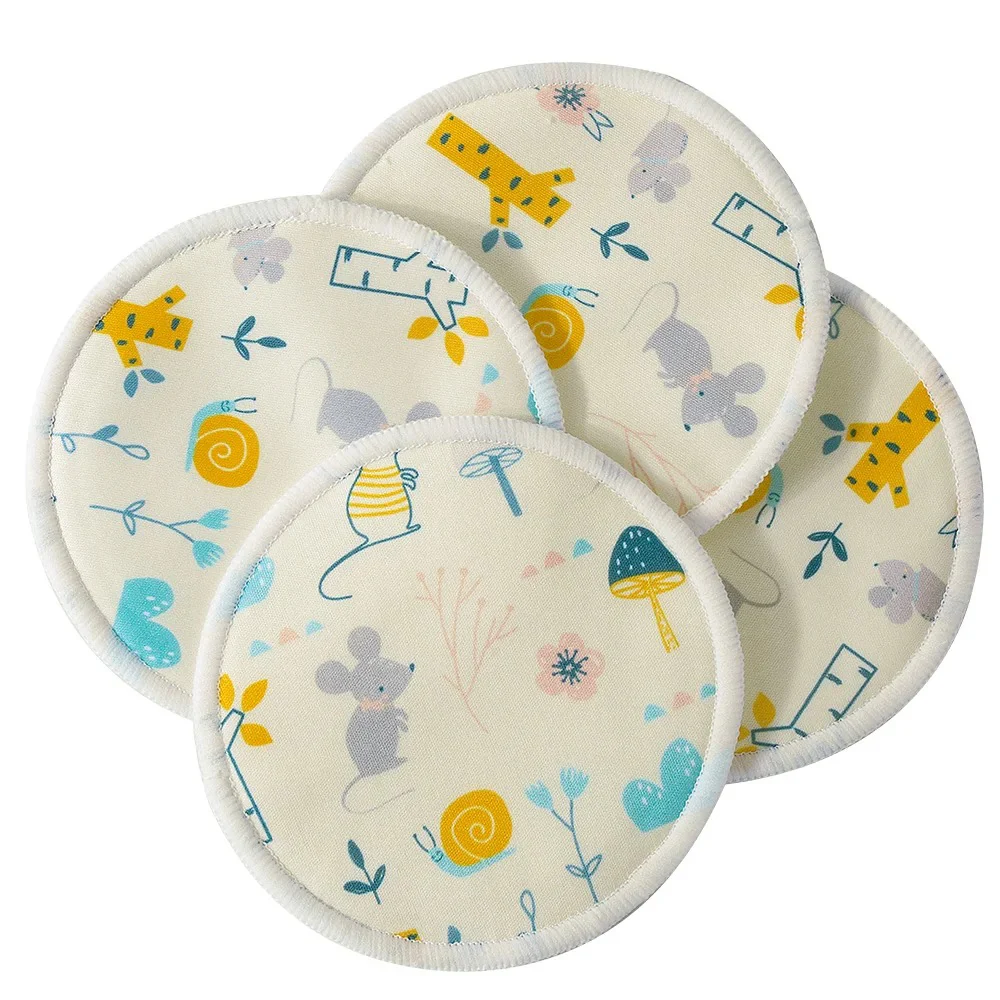 Coussinets d'allaitement - Réutilisables, Lavables, Doux et Absorbants, En Fibre de bambou -4 pièces – Image 3