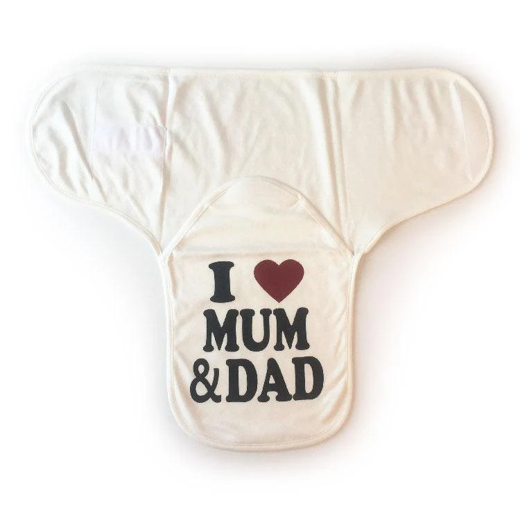 Couverture d'emmaillotage "I love Mum & Dad" – Image 4