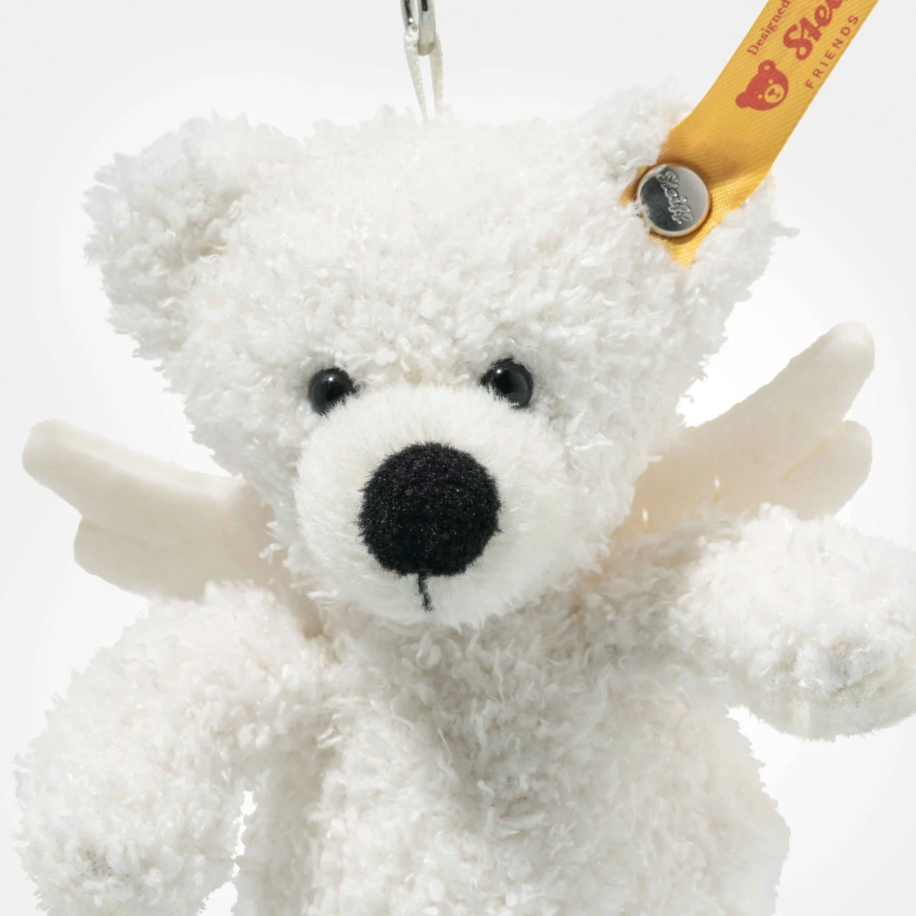 Porte-clés peluche ours blanc ange gardien 12 cm Lotte – Image 3