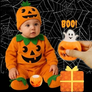 Déguisement citrouille bébé | Ensemble barboteuse bébé pour Halloween 🎃