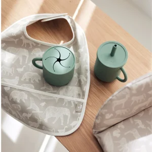 Bavoirs imperméables - Animals Olive Green (lot de 2)