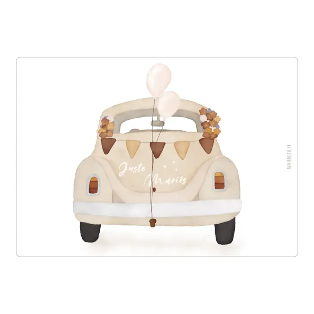 Carte "voiture mariage"