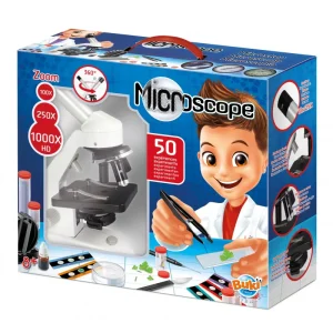 Microscope enfant métal x100 x250 x1000 HD avec accessoires