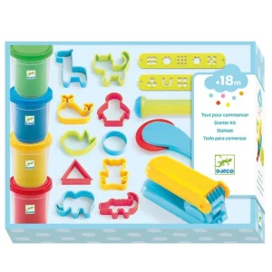 Coffret de pâte à modeler 4 pots + 21 outils