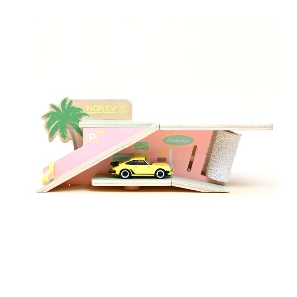 Station-service jouet en bois Palm Springs avec Porsche – Image 2