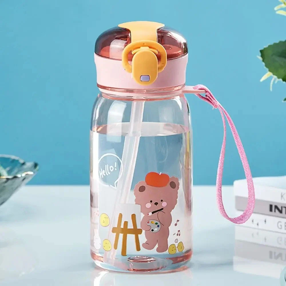 Gourde enfant - Avec paille - Motif ours - 400 ml – Image 3