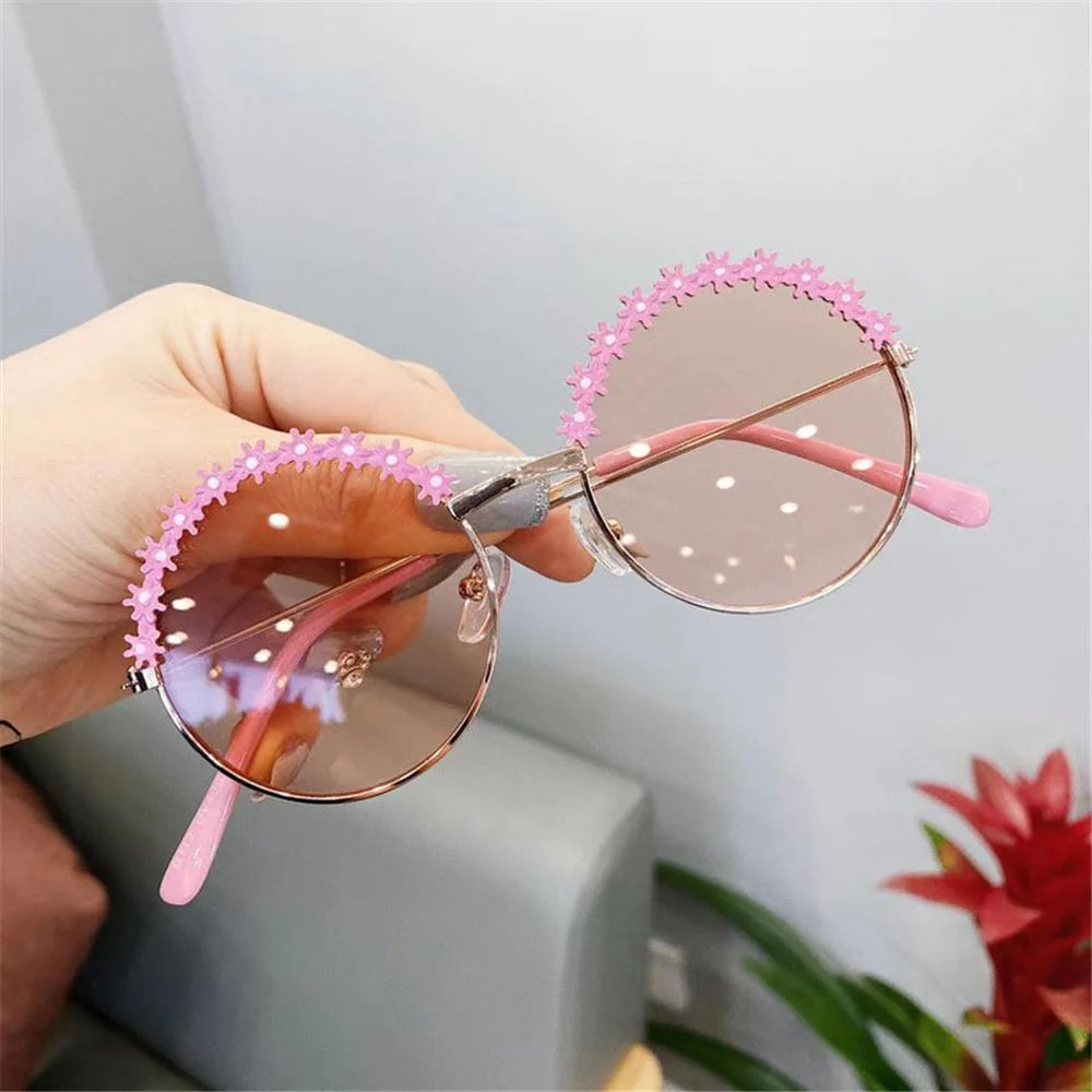 Lunettes de soleil polarisées à fleurs pour enfants avec monture métallique – Image 4
