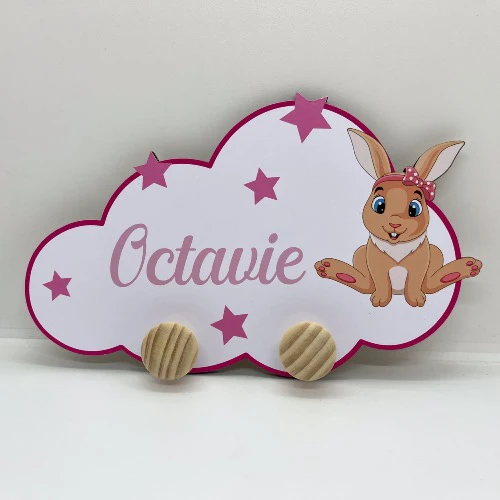 Porte-Manteau lapin personnalisé avec prénom – Image 3
