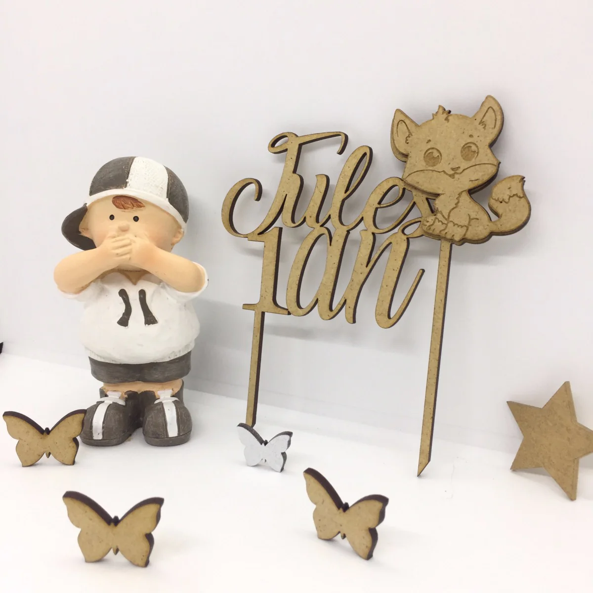 Cake topper Renard personnalisé – Image 2