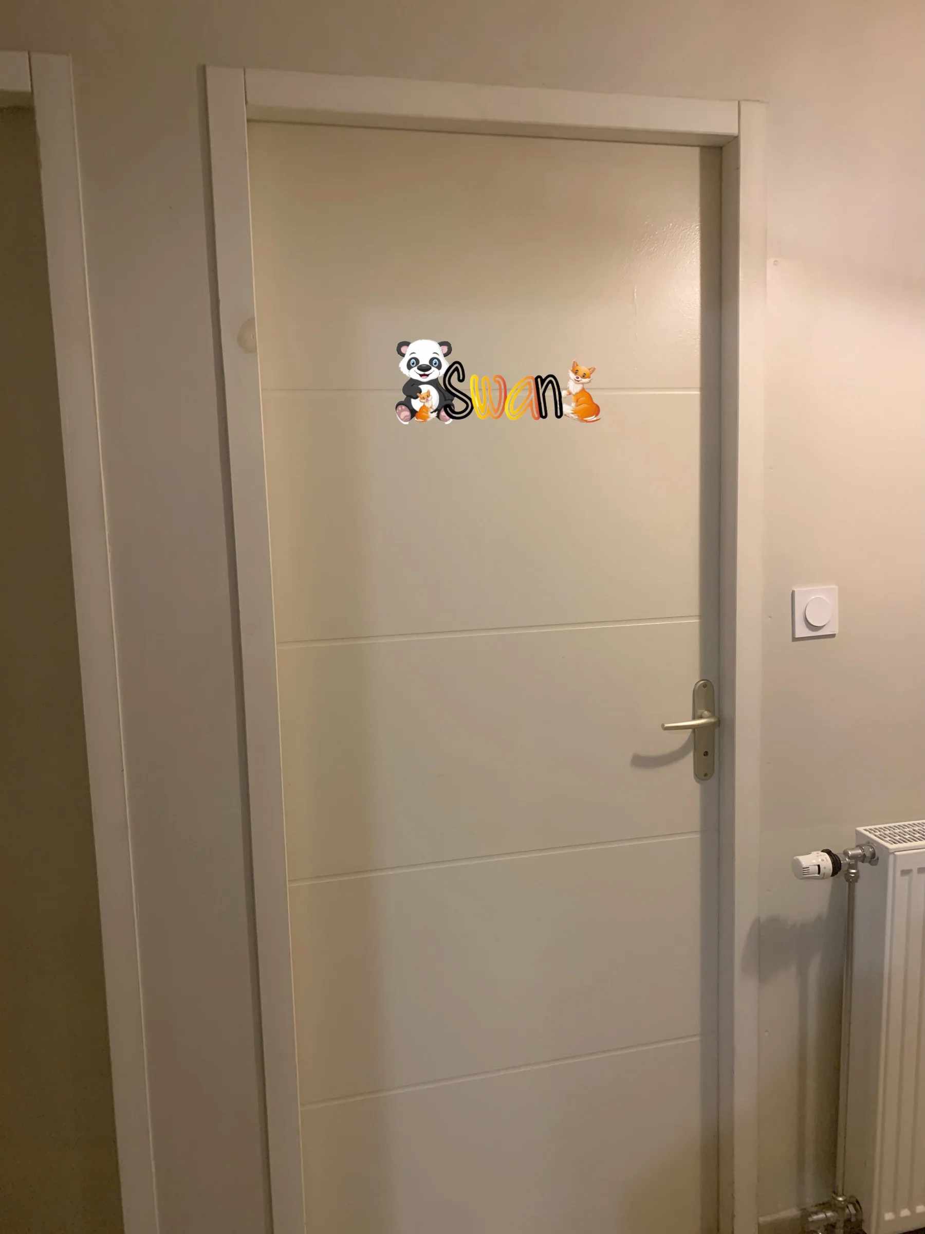 Plaque de porte décoration Panda et Renard et prénom personnalisée – Image 3