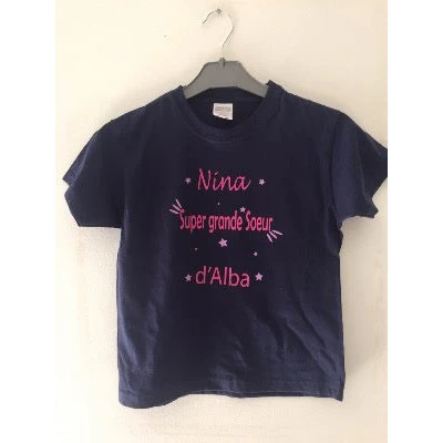 Tee shirt personnalisé Super grande soeur – Image 3
