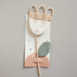 fleur tulipe écru pois cuivre