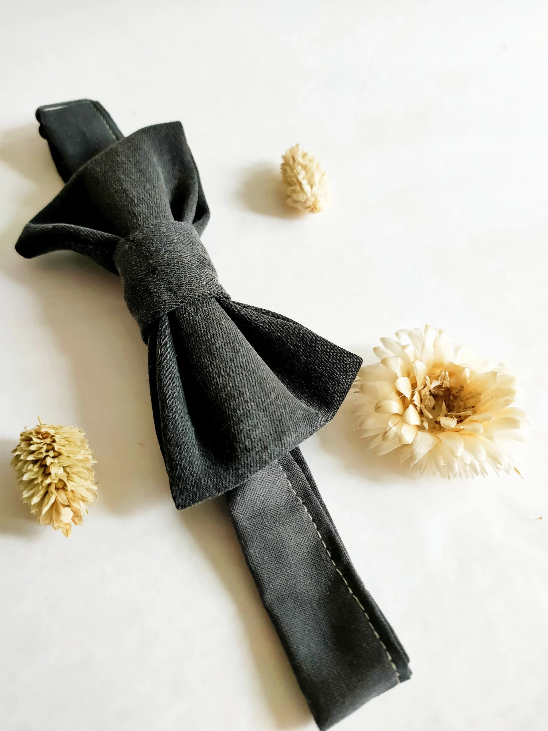 Nœud Papillon Jean Gris Foncé Adulte – Image 3