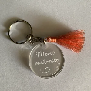 Porte clé personnalisé Merci Maîtresse