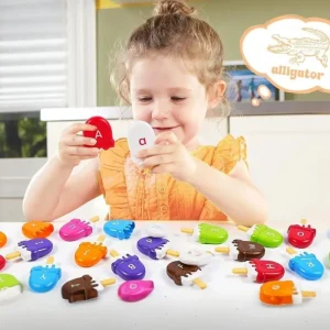 Jeux enfant 4 ans Montessori: 52 GLACES À L'ALPHABET™