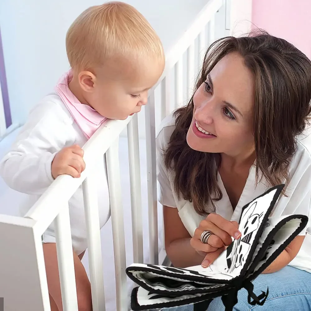 Livre Noir et Blanc pour Bébé tour de lit éducatif🧷 – Image 6