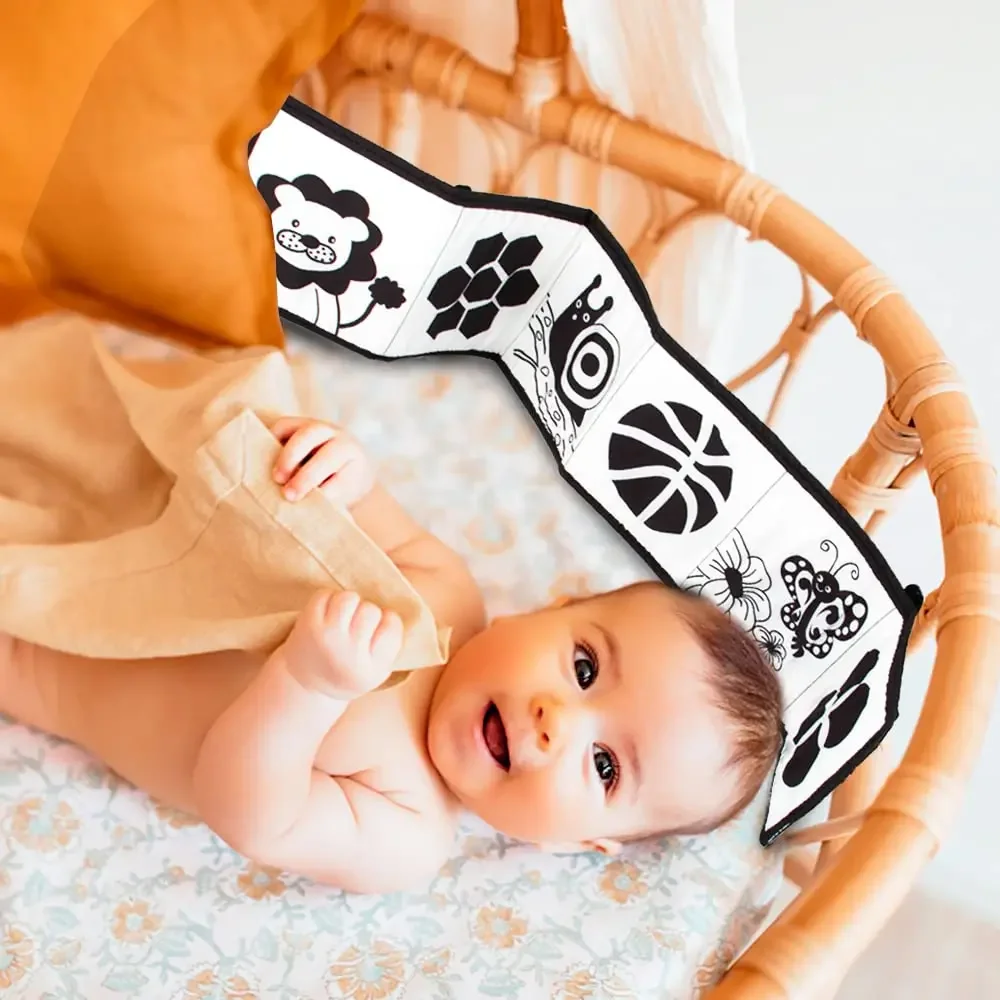 Livre Noir et Blanc pour Bébé tour de lit éducatif🧷 – Image 4