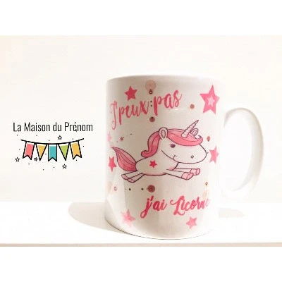 Mug personnalisé J'peux pas j'ai licorne – Image 2