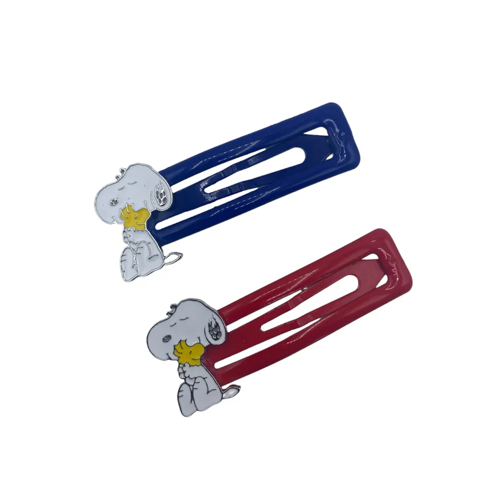 Lot de 2 barrettes cheveux Snoopy