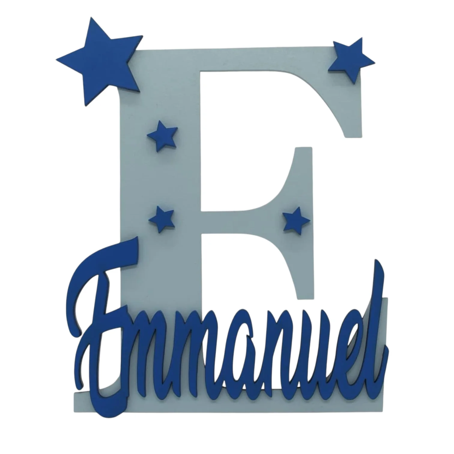 Lettre Initiale avec Prénom Personnalisée Étoilé - Décoration Chambre Enfant – Image 6