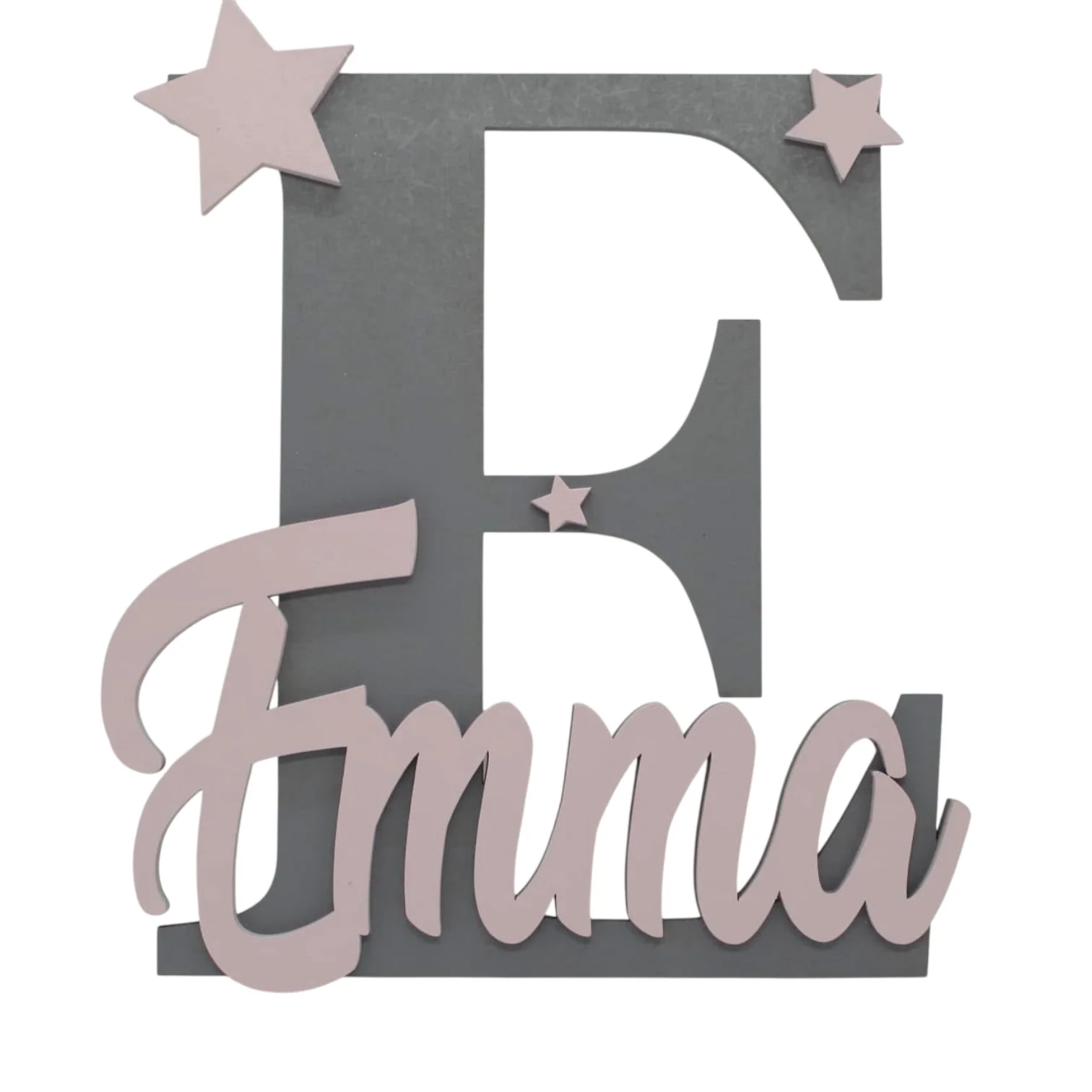 Lettre Initiale avec Prénom Personnalisée Étoilé - Décoration Chambre Enfant – Image 7