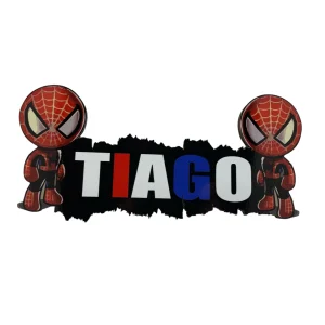 Plaque de Porte Mini-Spiderman Personnalisée avec Prénom - Décoration Chambre Enfant