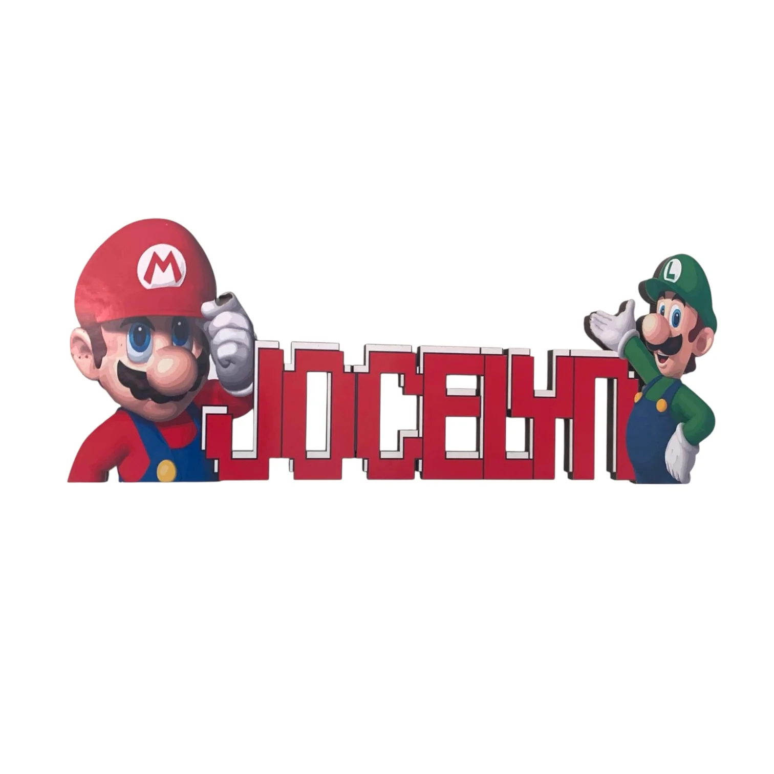 Plaque de Porte Décoration Mario Personnalisée