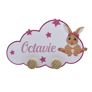 Porte-Manteau lapin personnalisé avec prénom