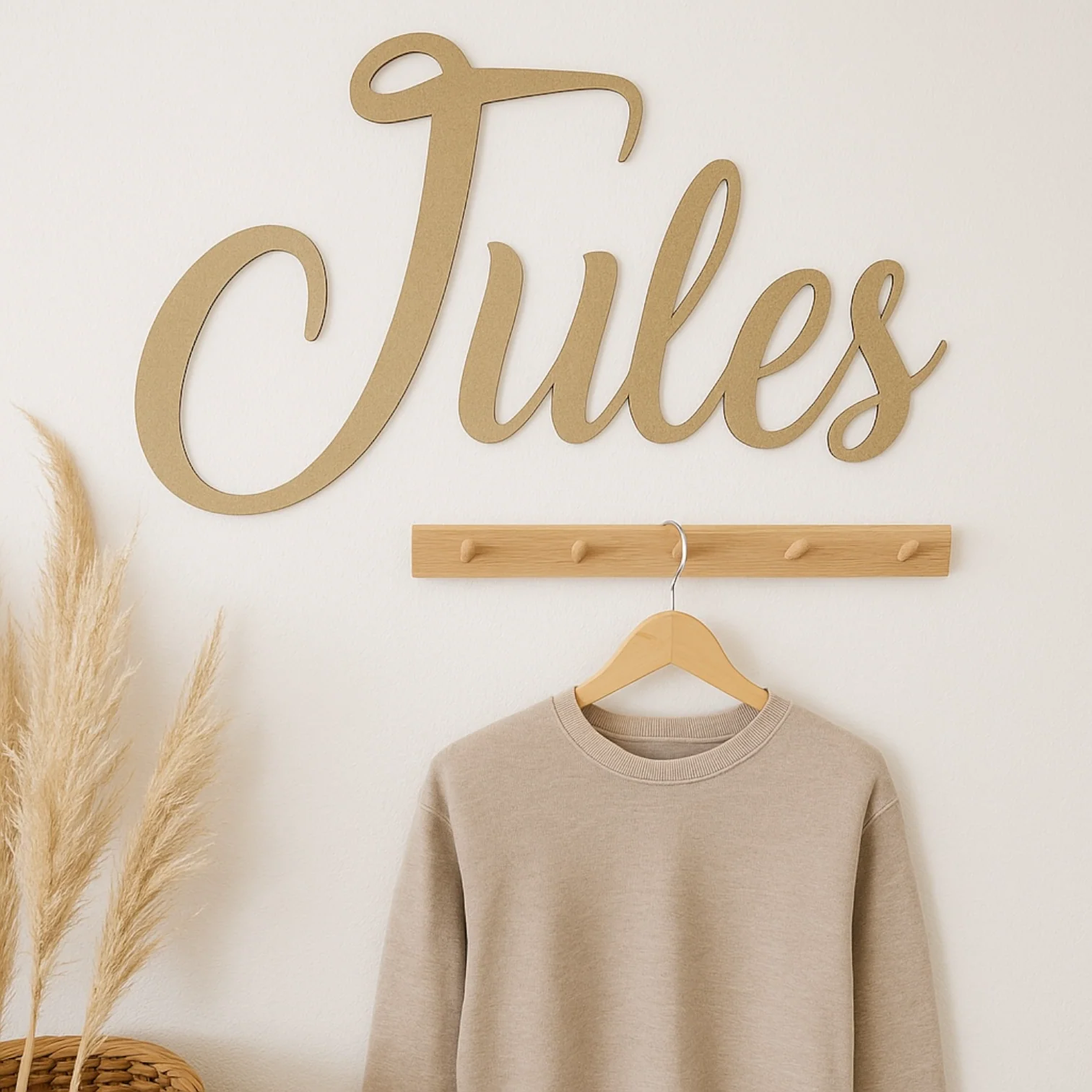 Prénom, mot géant en bois personnaliser - Décoration de chambre ou de fête, anniversaire, cadeau de naissance, baby shower – Image 5