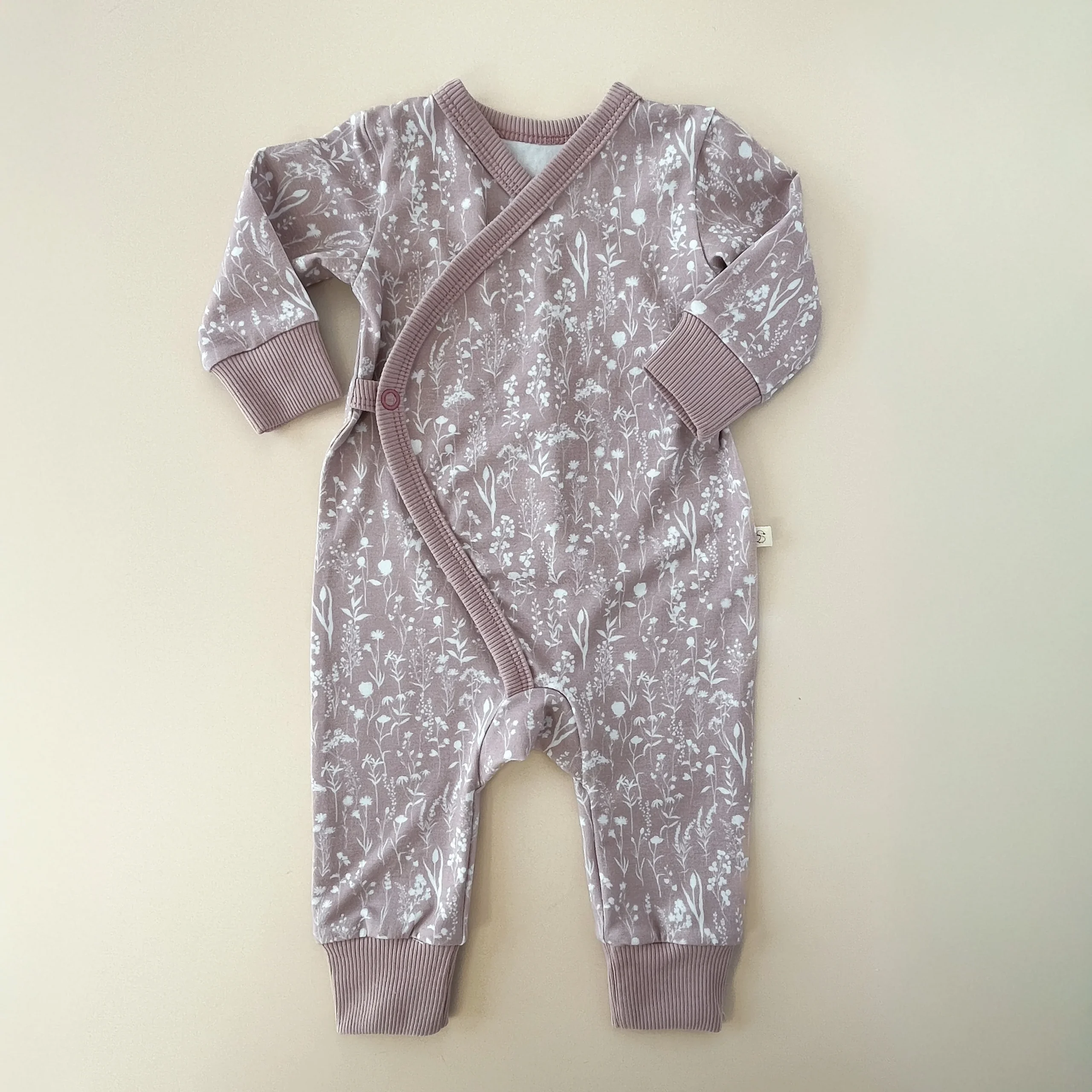 Pyjama bébé jersey imprimé Fleurs Roses – Image 3