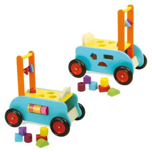 Chariot de marche 3-en-1 bois massif multi-activités porteur